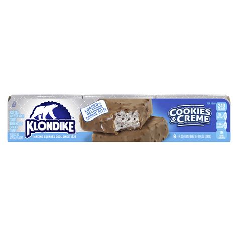 Klondike Cookies And Creme Frozen Dairy Dessert Bars 6 Count Smartlabel™