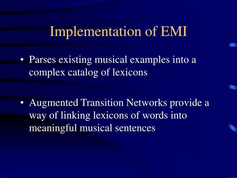 Ppt Emi Experiments In Musical Intelligence Powerpoint Presentation Id 300646