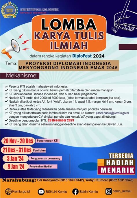 Lomba Karya Tulis Ilmiah Dalam Rangka Kegiatan Diplofest Upi