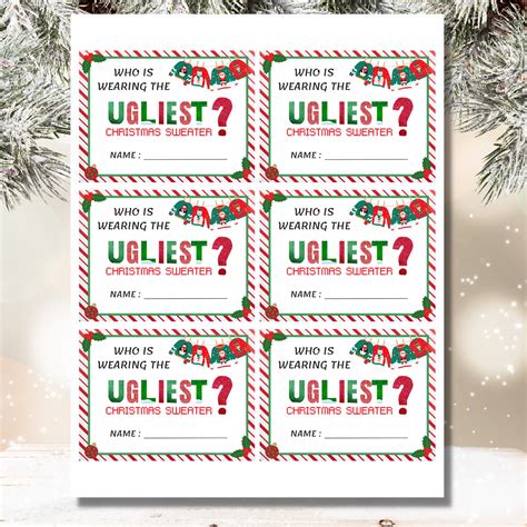 Christmas Ugly Sweater Party Bundle Printable Ugly Sweater Party Game