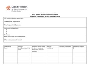 Fillable Online Dignityhealth Summary Form Dignityhealth Fax Email