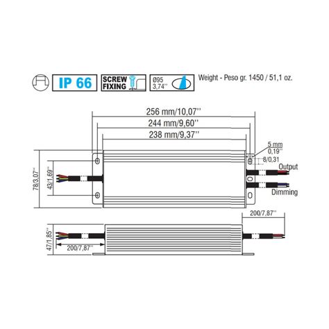 Tci Driver Led Vps 200w 24v Ip66 Dim