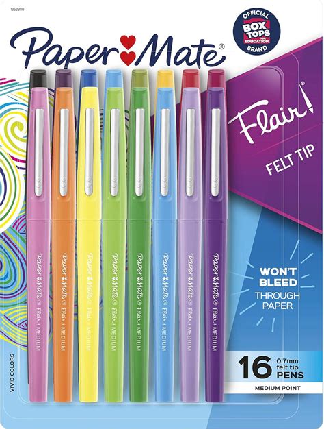 Amazon Paper Mate Flair Felt Tip Pens Medium Point 0 7mm