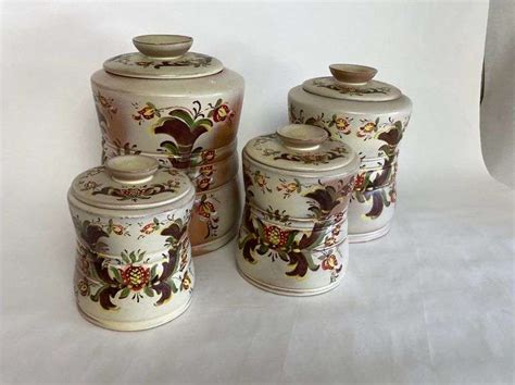 Frankoma Counter Top Canister Set Mclaughlin Auctioneers Llc Mc