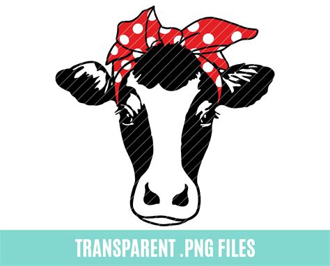 Cow Face Svg Cow Cricut Cow Bandana Svg Cow Face Svg Cow Svg Heiber Svg