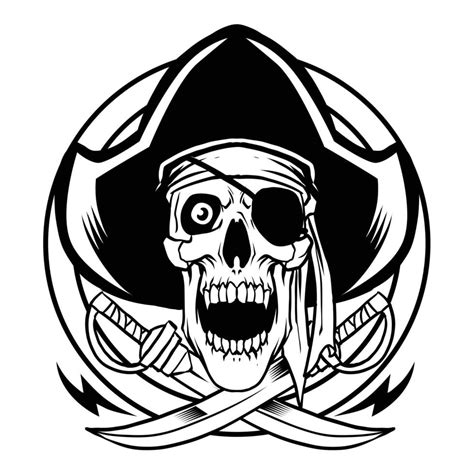 Pirate skull vector image illustrations 21654153 Vector Art at Vecteezy