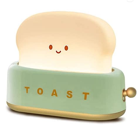 QANYI Desk Decor Toaster Lamp Rechargeable Small Lamp With Smile Face