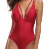 Sexy Deep V Hollow Criss Cross Back One Piece Swimsuit Td Mercado