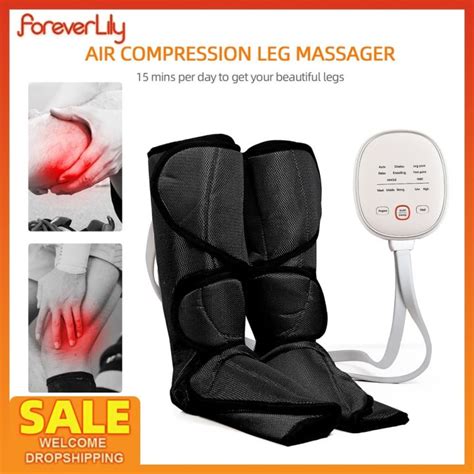 Professional Air Compression Legs Massager Hot Compress Legs Feet Massage Machine Pressotherapy