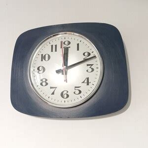 Retro Vintage Blue Wall Clock By Dd From The 1980s Etsy