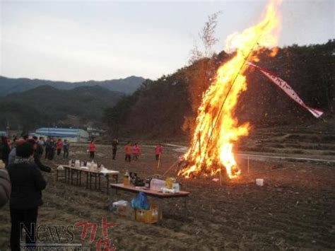 순천시 주암면 대보름 달집태우기세시풍속 행사마련 뉴스깜