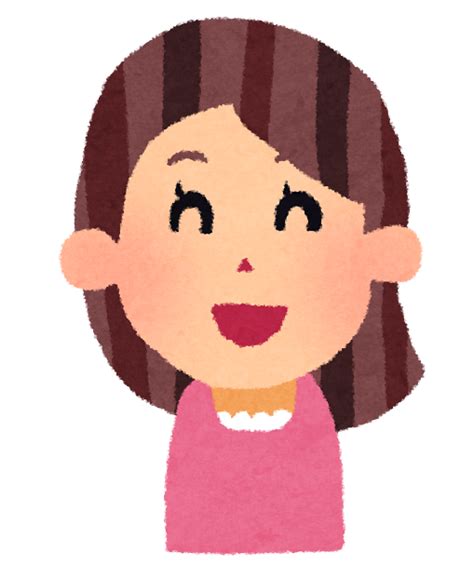 女性のイラスト「笑った顔・怒った顔・泣いた顔・笑顔」 かわいいフリー素材集 いらすとや