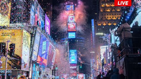 New York Ball Drop Live Times Square Live Footage 2024 YouTube