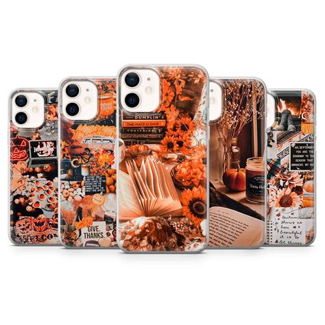 Autumn Phone Case Fall Leaves Cover Fits For Iphone 7 8 Xs Etsy