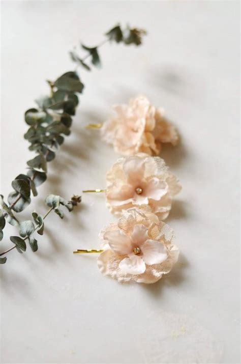 Wedding Flower Hair Pins Bridal Bobby Pins Floral Hair Clip Set