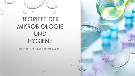 Begriffe Der Mikrobiologie Und Hygiene 1 Erreger Und Erregerarten