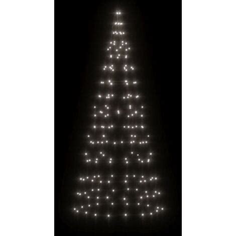 Christmas Tree Light On Flagpole Leds Cold White Cm Vidaxl