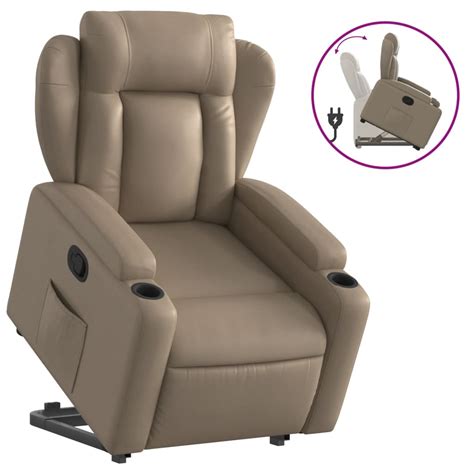 Fauteuil De Salon Chaise Fauteuil Inclinable Cappuccino Similicuir