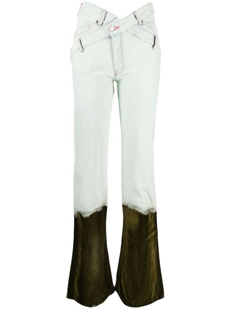 Masha Popova V Shape Mud Flared Jeans Farfetch