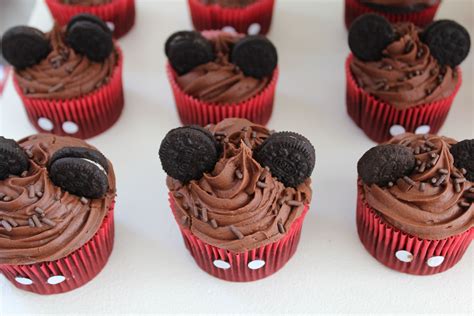 Mickey Mouse Themed Food Mickey Mouse Chocolate Cupcakes With