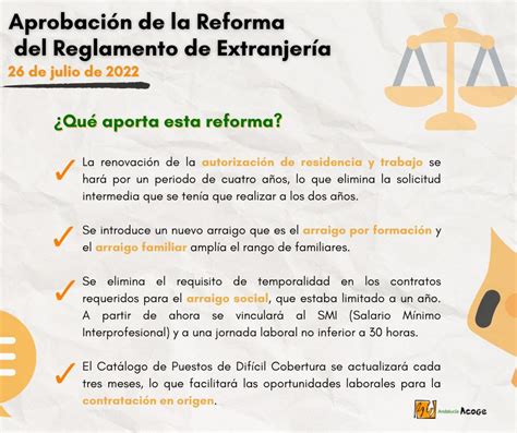 Reforma Del Reglamento De La Ley De Extranjería Secretariado