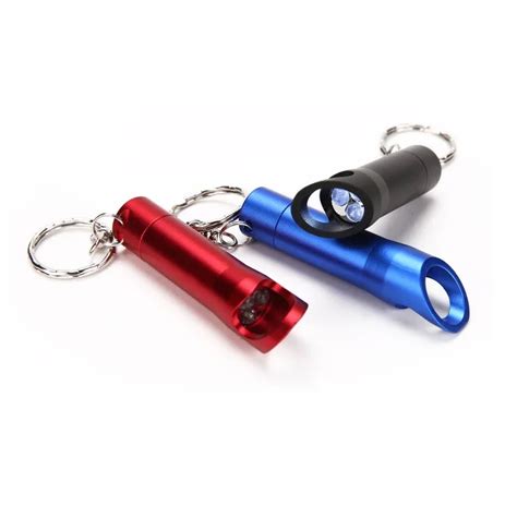 Metal Mini Torch Led Keychain Flashlight Led Bottle Opener Keychain Led