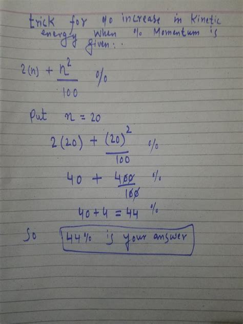 The Momentum Of A Body Increases By What Is The Percentage