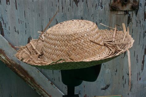 Vintage Straw Hillbilly Hatunisex Mans Wide Brimmed Raw Etsy