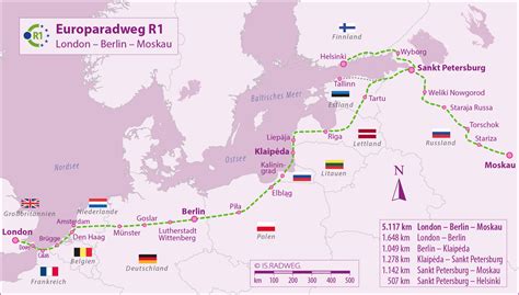 Europaradweg R Euroroute Der Originalweg L Nderinformationen