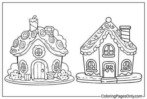 29 páginas para colorear de casas de jengibre ColoringPagesOnly