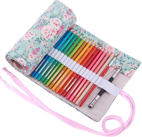 Amoyie Trousse Pour Crayon De Couleur Trousse Crayon Enroulable