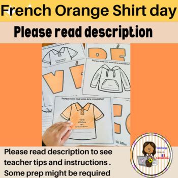 Free French Orange Shirt Day Appels à L action Chandail Orange