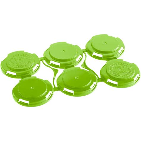 Paktech Spring Green Plastic 6 Pack Can Carrier 510case