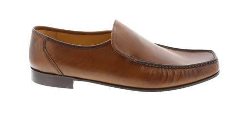 Barker Javron Burnished Brown Leather Formal Slip On Moccasin Shoe