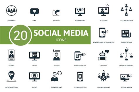 Premium Vector Social Media Icon Set Contains Editable Icons Social Media