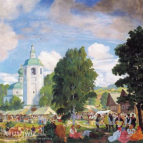 Village Fair By Boris Kustodiev Oil Painting Reproduction