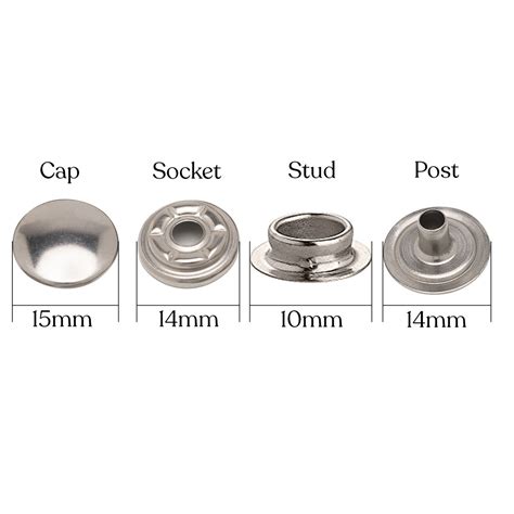 Mm Prym Press Studs Stainless Steel Snap Fasteners No Sew Etsy