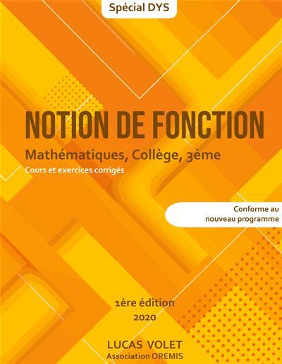 Notion De Fonction Math Matiques Coll Ge Me Broch Lucas Volet