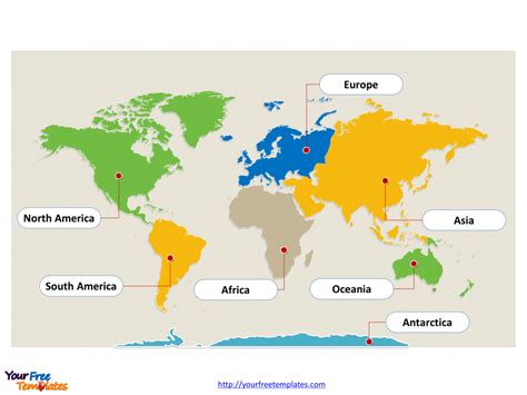 7 Continents Map Printable | Printable Maps