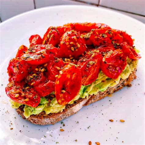 Roasted Cherry Tomato Avocado Sourdough Toast Recipe The Feedfeed