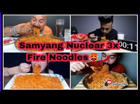 Asmr Mukbang Eating Spicy Samyang Nuclear Fire Noodles Food