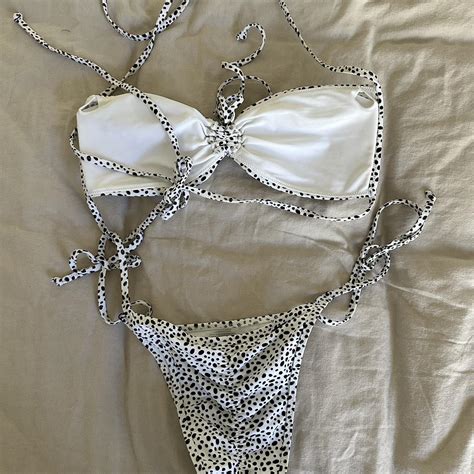 Medium White Fox Bikini Never Worn But Tags Depop