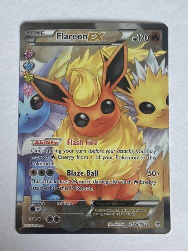 Flareon Ex Rc Rc Pok Mon Tcg Generations Holo Full Art Ultra Rare