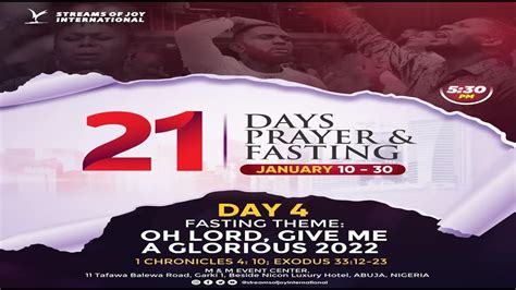 Streams Of Joy Days Fasting And Prayer Day January