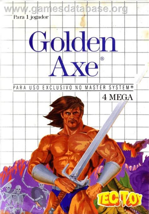 Golden Axe Sega Master System Artwork Box