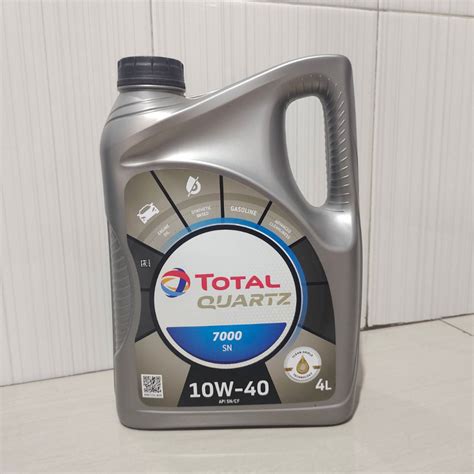 Jual TOTAL QUARTZ 7000 SN 10W 40 API SN CF 4L Oli Mobil SYNTHETIC