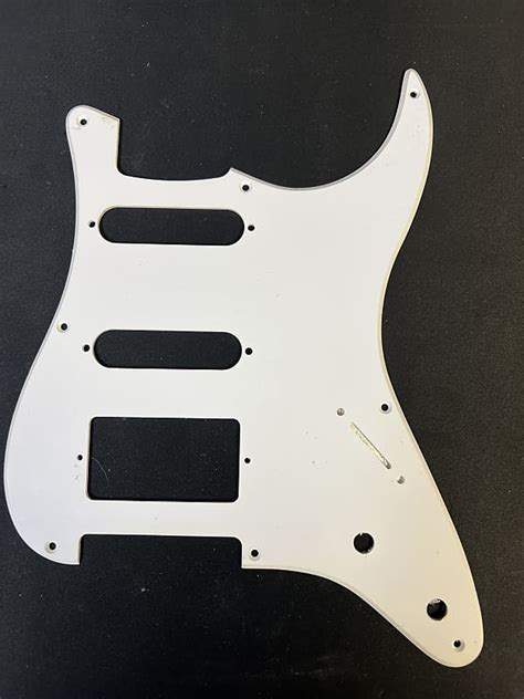 Warmoth Stratocaster Pickguard 1990s White 1 Ply 8 Hole Reverb