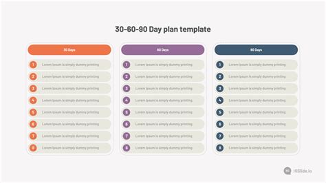 30 60 90 Day Plan Simple Template Slide Download Now