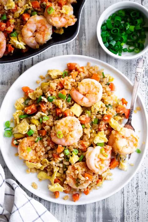 Shrimp Fried Cauliflower Rice {paleo Whole30 Keto}