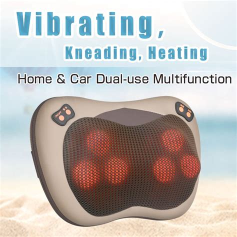 Jinkairui Vibrating Kneading Neck Body Massager Hammer Pillow Infrared